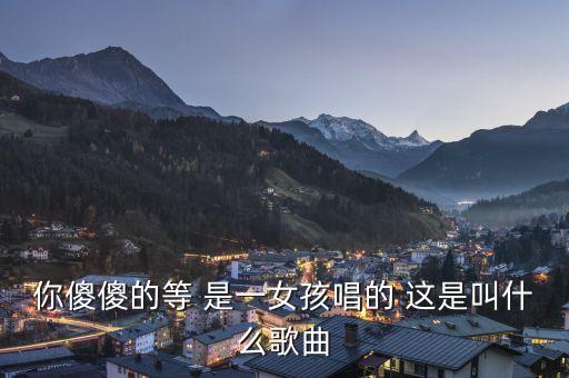 为你傻傻的等 什么歌，你傻傻的等 是一女孩唱的 这是叫什么歌曲