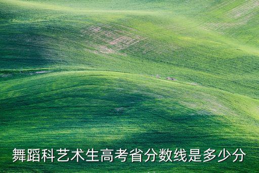 舞蹈科艺术生高考省分数线是多少分