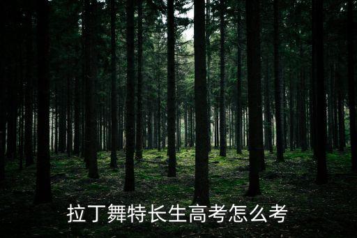 拉丁艺考生，拉丁舞特长生高考怎么考