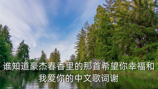 谁知道豪杰春香里的那首希望你幸福和我爱你的中文歌词谢
