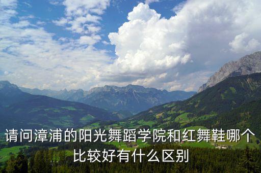 请问漳浦的阳光舞蹈学院和红舞鞋哪个比较好有什么区别
