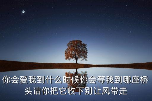 你会爱我到什么时候你会等我到哪座桥头请你把它收下别让风带走