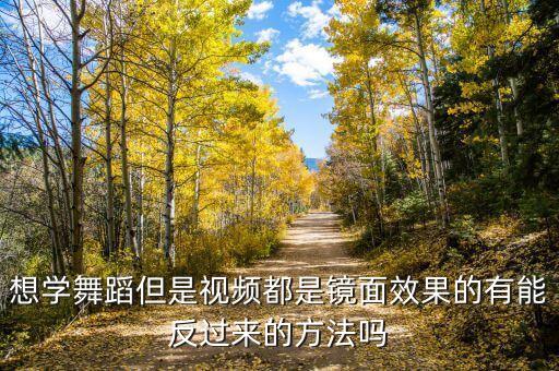 想学舞蹈但是视频都是镜面效果的有能反过来的方法吗