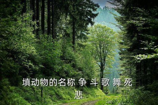 填动物的名称 争 斗 歌 舞 死 悲