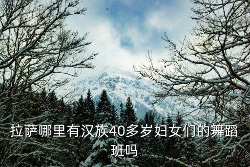 拉萨哪里有学跳舞的，拉萨哪里有汉族40多岁妇女们的舞蹈班吗