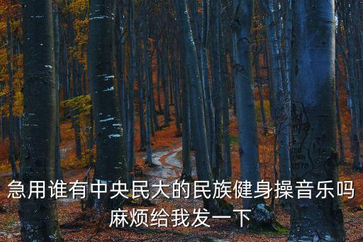 急用谁有中央民大的民族健身操音乐吗麻烦给我发一下
