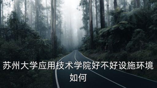 苏州大学应用技术学院好不好设施环境如何
