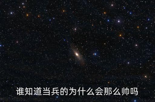 谁知道当兵的为什么会那么帅吗