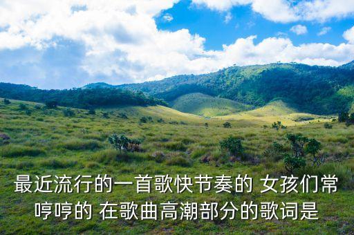 最近流行的一首歌快节奏的 女孩们常哼哼的 在歌曲高潮部分的歌词是