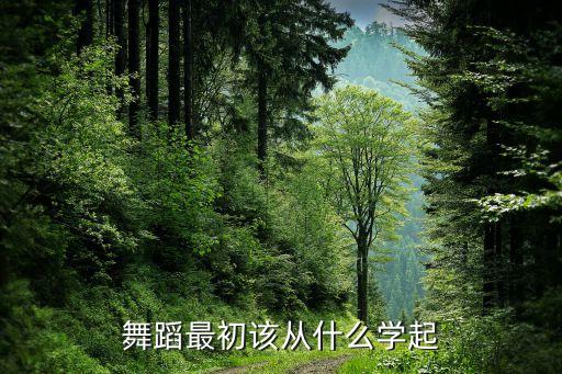 舞蹈最初该从什么学起