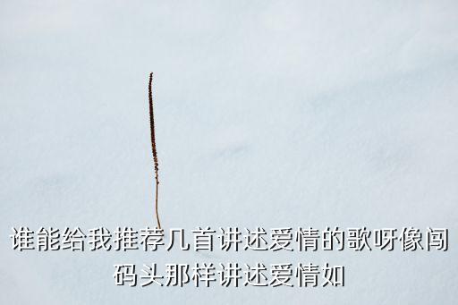 谁能给我推荐几首讲述爱情的歌呀像闯码头那样讲述爱情如