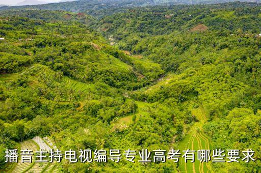 高中播音主持艺考要求，高考播音需要什么条件