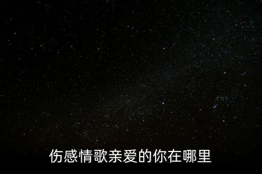 伤感情歌亲爱的你在哪里