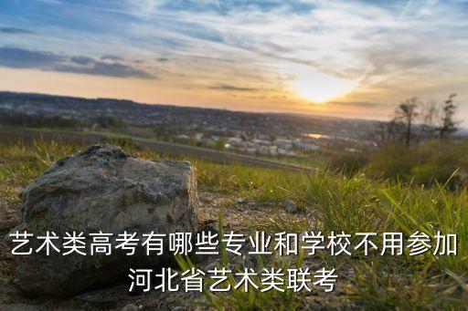 艺术类高考有哪些专业和学校不用参加河北省艺术类联考