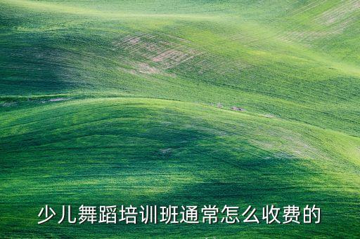 少儿舞蹈培训班通常怎么收费的