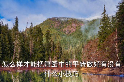 怎么样才能把舞蹈中的平转做好有没有什么小技巧
