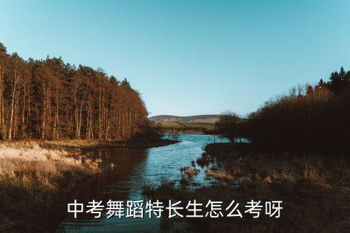 中考舞蹈特长生怎么考呀