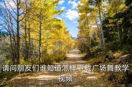 请问朋友们谁知道怎样下载广场舞教学视频