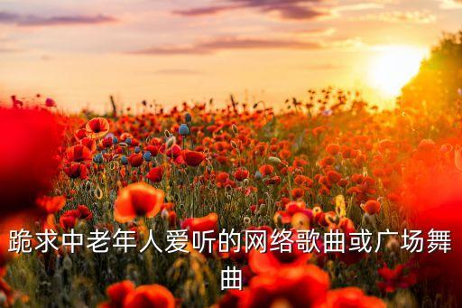 跪求中老年人爱听的网络歌曲或广场舞曲
