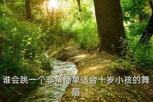 谁会跳一个非常简单适合十岁小孩的舞蹈