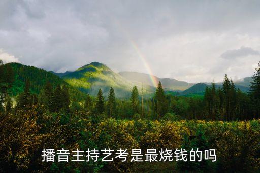 播音主持艺考是最烧钱的吗