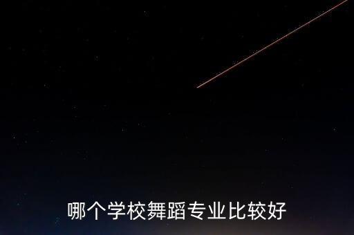 哪个学校舞蹈专业比较好