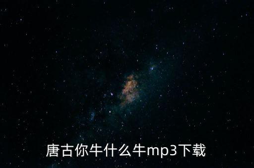 唐古你牛什么牛mp3下载