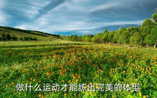 做什么运动才能练出完美的体型