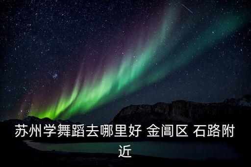 苏州学舞蹈去哪里好 金阊区 石路附近