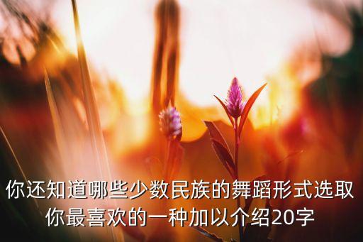 少数民族舞蹈形式与什么有关，我国是一个多民族国家55个民族大多数能歌善舞少数民族的歌舞与