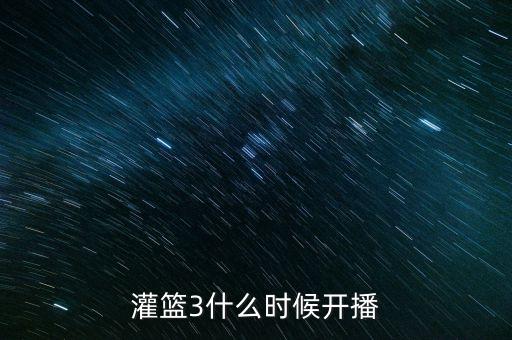 灌篮3什么时候开播