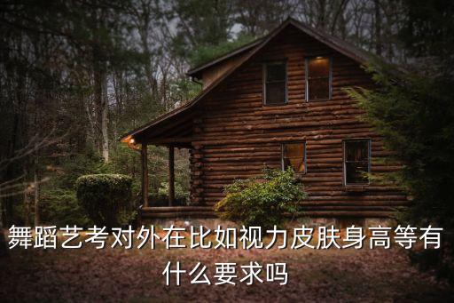 舞蹈艺考对外在比如视力皮肤身高等有什么要求吗