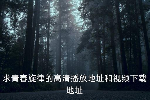 求青春旋律的高清播放地址和视频下载地址