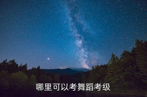哪里可以考舞蹈考级