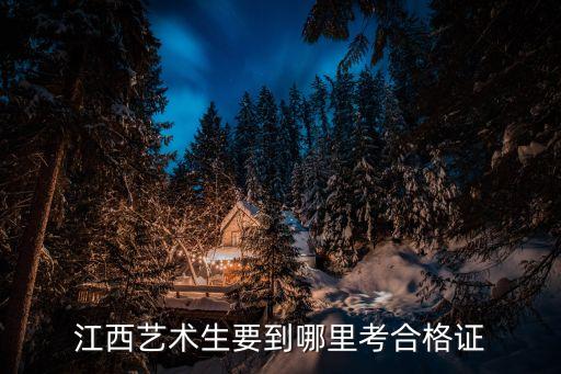 江西艺术生要到哪里考合格证