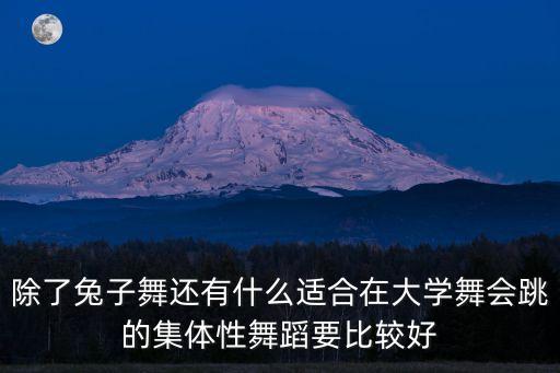 除了兔子舞还有什么适合在大学舞会跳的集体性舞蹈要比较好