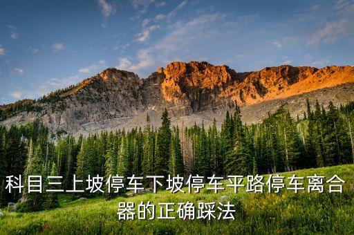 科目三上坡停车下坡停车平路停车离合器的正确踩法