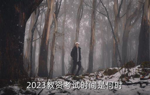 2023教资考试时间是何时