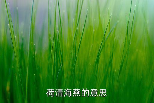 荷清海燕的意思