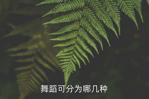 舞蹈可分为哪几种