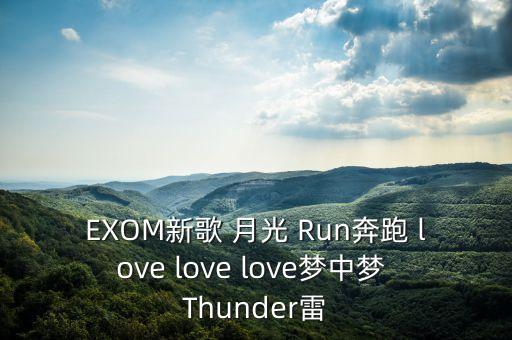 EXOM新歌 月光 Run奔跑 love love love梦中梦 Thunder雷