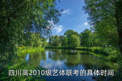 四川高2010级艺体联考的具体时间