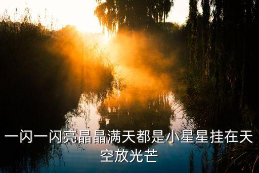 一闪一闪亮晶晶满天都是小星星挂在天空放光芒