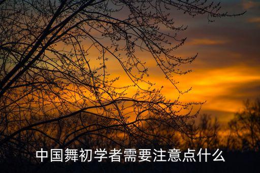 中国舞初学者需要注意点什么