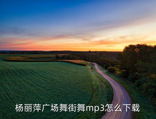 杨丽萍广场舞街舞mp3怎么下载