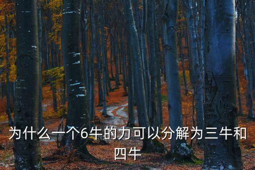 为什么一个6牛的力可以分解为三牛和四牛