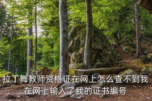 拉丁舞教师资格证在网上怎么查不到我在网上输入了我的证书编号