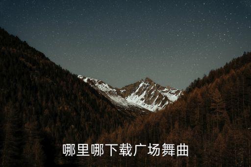 哪里哪下载广场舞曲