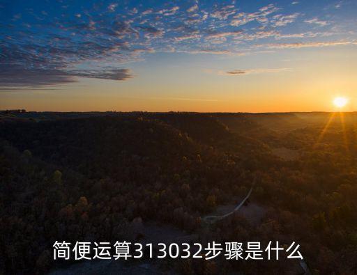 简便运算313032步骤是什么