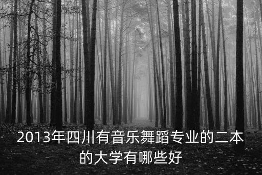 2013年四川有音乐舞蹈专业的二本的大学有哪些好